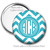 Aqua Blue Chevron Monogrammed Pocket Mirror
