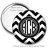 Black Chevron Monogrammed Pocket Mirror
