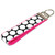 Black & White Polka Dot Keychain Your Choice of Accent Color and Size