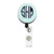 mint seersucker personalized id badge reel