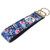 Navy and Coral Flowers Personalized Key Fob Navy and Coral Flowers Personalized Key Fob