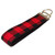 black & red buffalo check keychain silver hardware in wristlet size black & red buffalo check keychain silver hardware in wristlet size