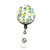 lemon floral id badge reel with fabric cover lemon floral id badge reel with fabric cover
