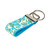 turquoise and mint floral keychain silver hardware in mini size turquoise and mint floral keychain silver hardware in mini size