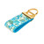 turquoise and mint floral keychain gold hardware in mini size turquoise and mint floral keychain gold hardware in mini size