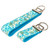 turquoise and mint floral keychain silver hardware in wristlet and mini size turquoise and mint floral keychain silver hardware in wristlet and mini size