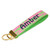 pink alligator keychain with name and gold hardware