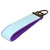 sky blue seersucker keychain brass hardware in wristlet size