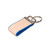 orange seersucker keychain silver hardware in mini size orange seersucker keychain silver hardware in mini size