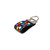 color blocks keychain silver hardware in mini size