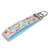 colorful blue floral keychain silver hardware in wristlet size