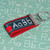 alphabet on chalkboard keychain silver hardware in mini size
