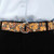 fall golden bloom fabric belt up close 