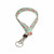 mint floral fabric lanyard
