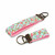 mint floral keychain brass hardware in wristlet and mini size