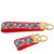 strawberry keychain gold hardware in wristlet and mini size
