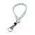 blue bows fabric lanyard
