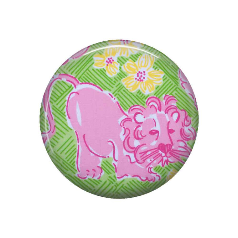 Lion Floral Pocket Mirror