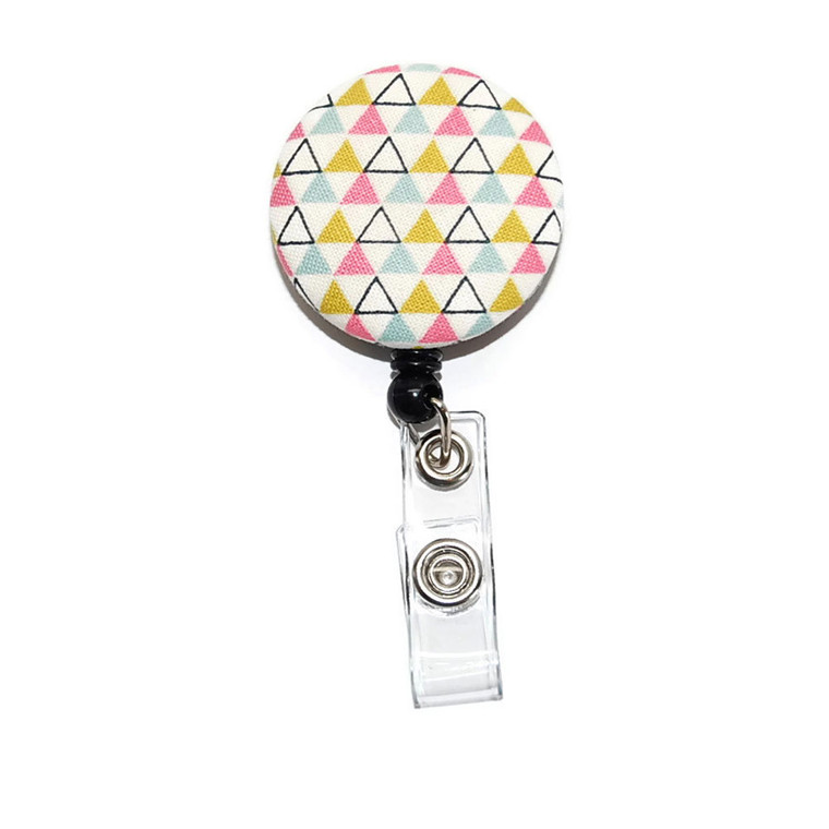 Triangles Geometric Retractable ID Badge Reel