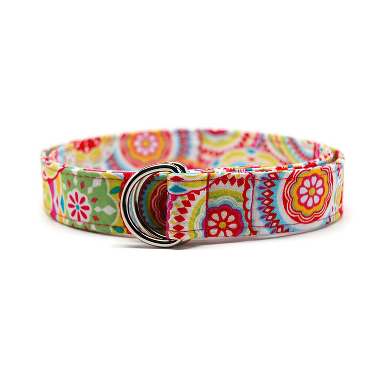 Bright Retro Swirls Fabric Belt