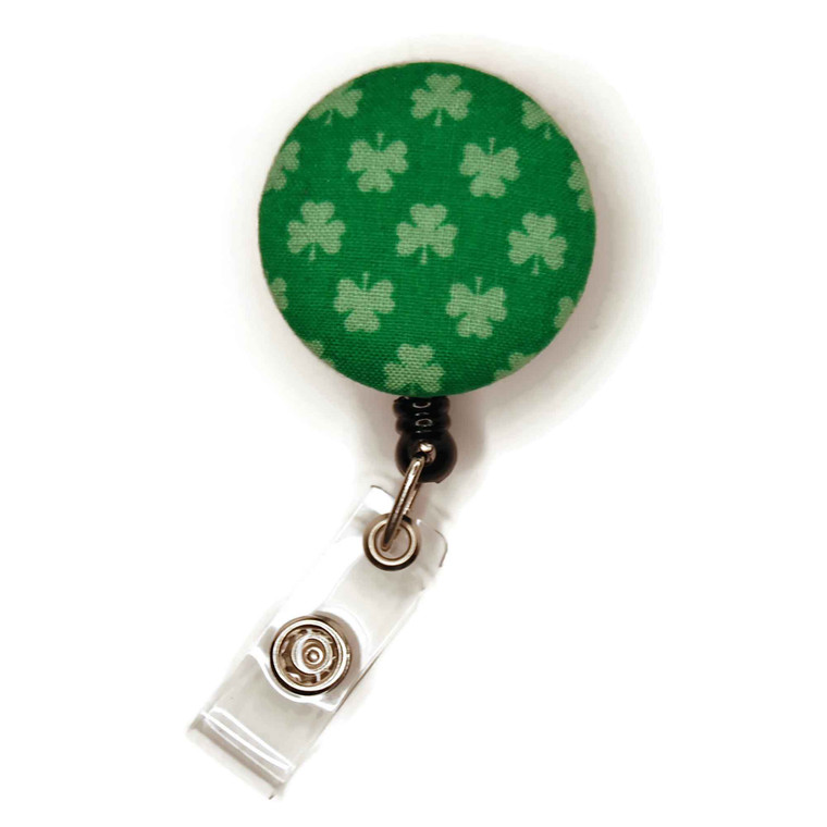 Shamrock on Green ID Badge Reel