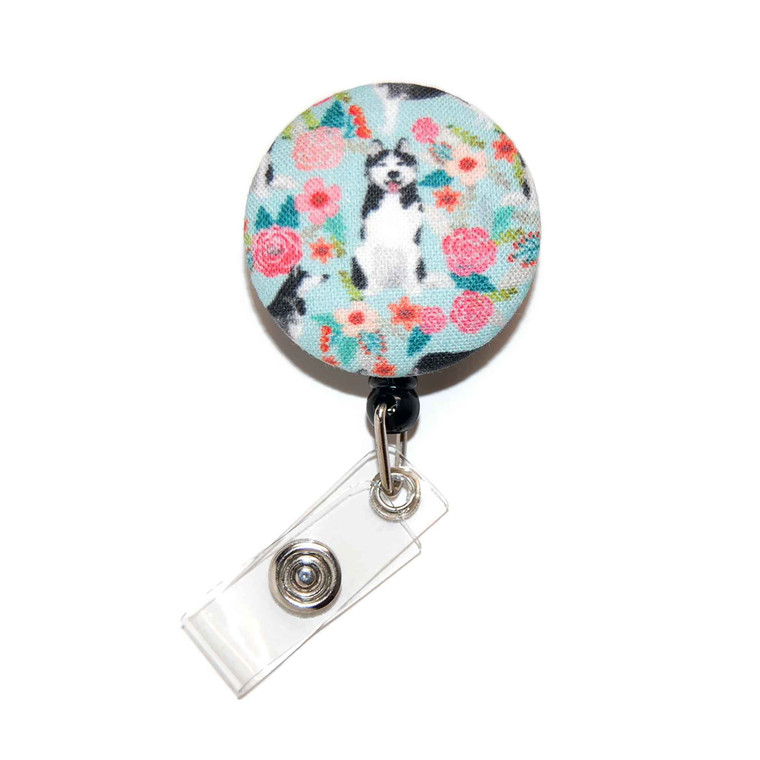 Husky Dog on Mint ID Badge Reel  Picture 1