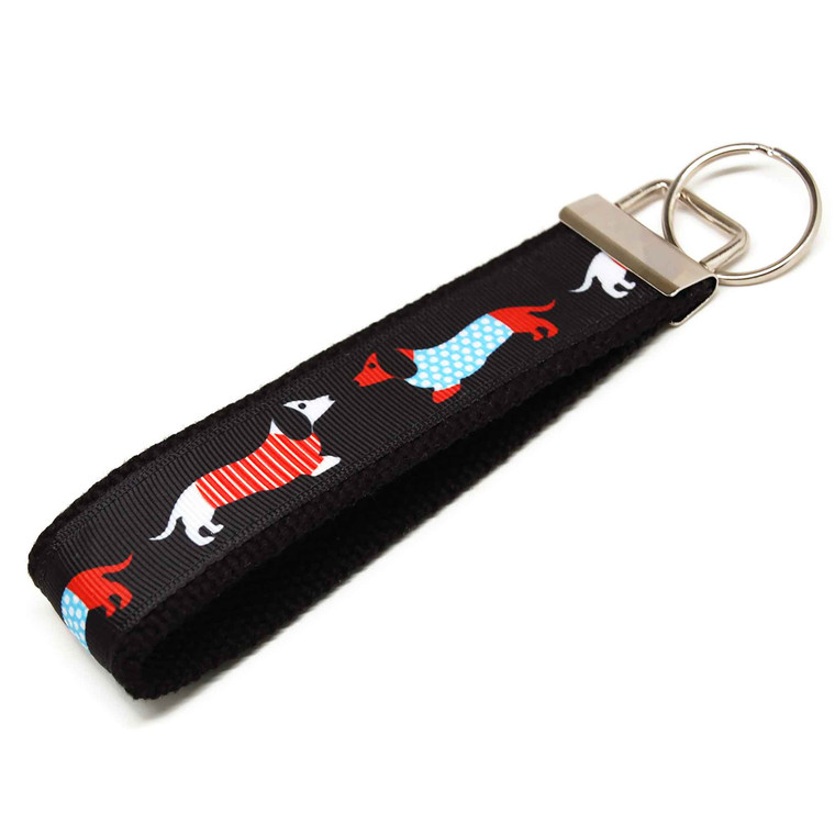 Dachshund Dog Sweaters Ribbon Keychain  Picture 1