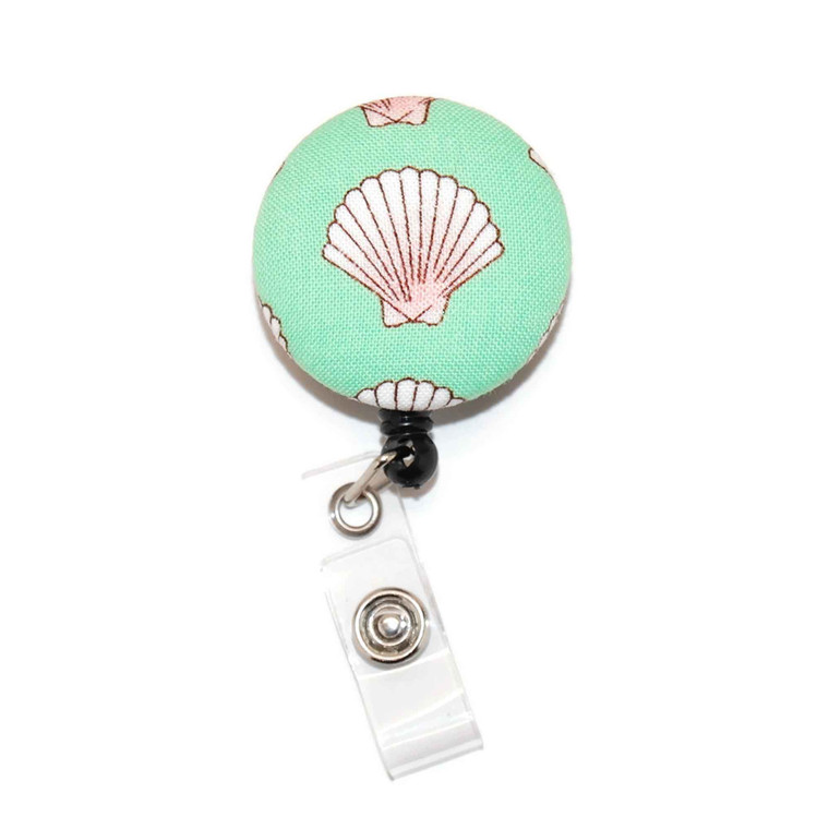 Seashells on Mint ID Badge Reel  Picture 1