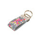Flower Strings Gray Mini Keychain Personalized with Letter