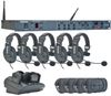 Clear-Com CZ-DX410-4UP 4-Up DX410 Li-Ion Belt Pack System with CC-15 Headsets