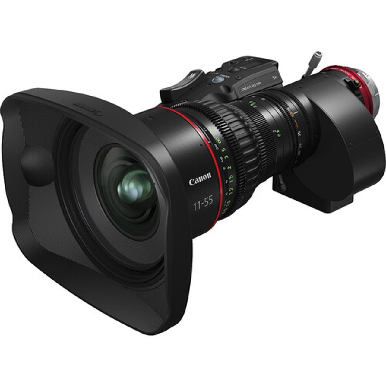 Canon CINE-SERVO 11–55mm — on set, angled view