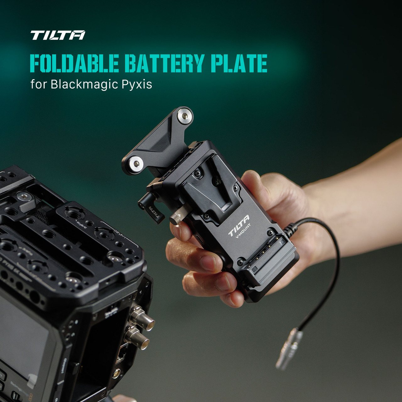 Tilta Foldable Battery Plate for Blackmagic PYXIS 6K/12K - V Mount Tilta Foldable Battery Plate for Blackmagic PYXIS 6K/12K - V Mount