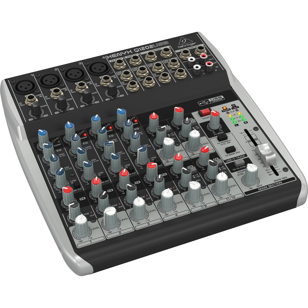 Behringer XENYX Q1202USB 12-Input, 2-Bus Mixer with USB Output