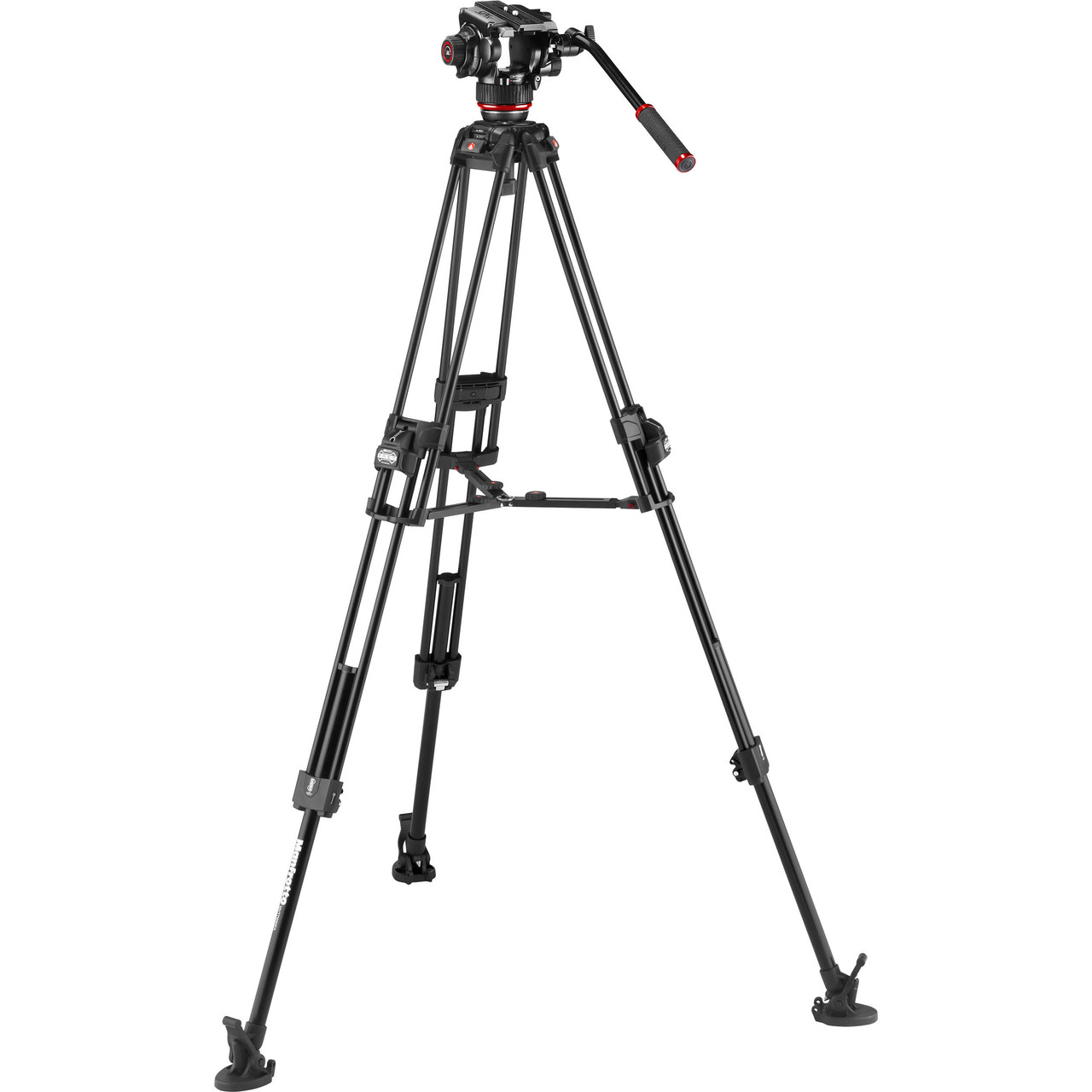 Manfrotto 504X Fluid Video Head & 645 FAST Aluminum Tripod - Thumbnail 5