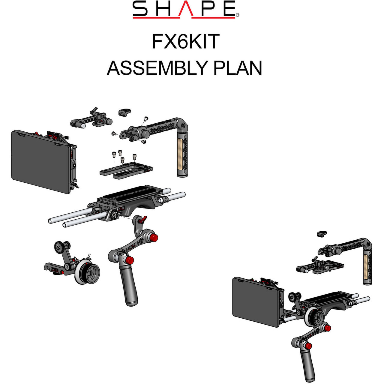 SHAPE FX6KIT Pro Shoulder Rig Kit for Sony FX6