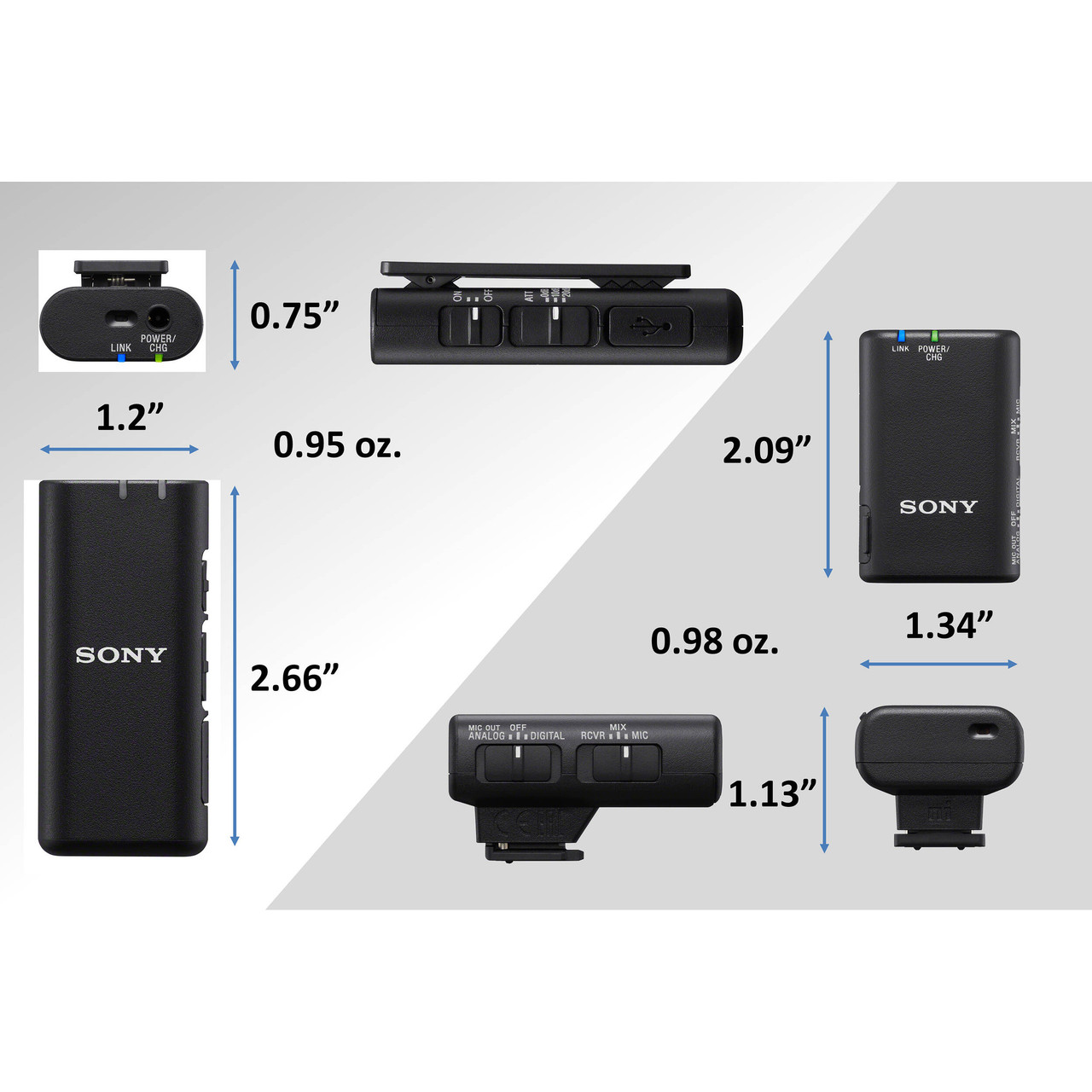 Buy Sony ECM-W2BT Camera-Mount Digital Bluetooth Wireless Microphone System  for Sony Cameras ECM-W2BT - National Camera Exchange