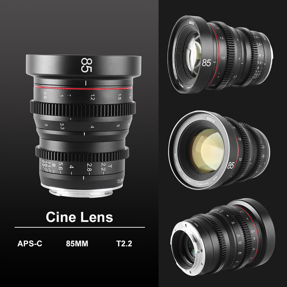 Meike MK-85T22-M43 85mm T2.2 Manual Focus Cinema Lens (MFT Mount)