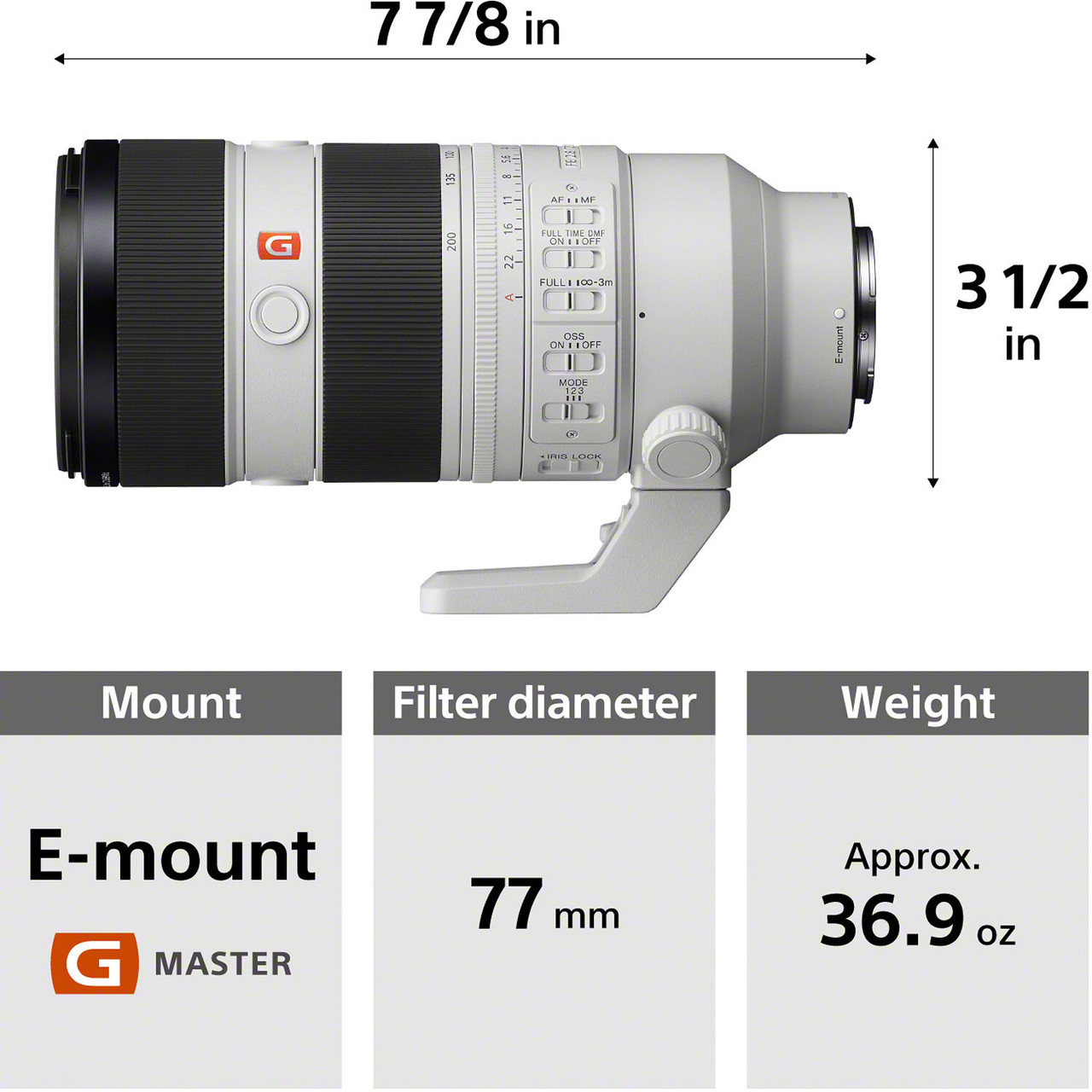 Sony FE 70-200mm f/2.8 GM OSS II Lens