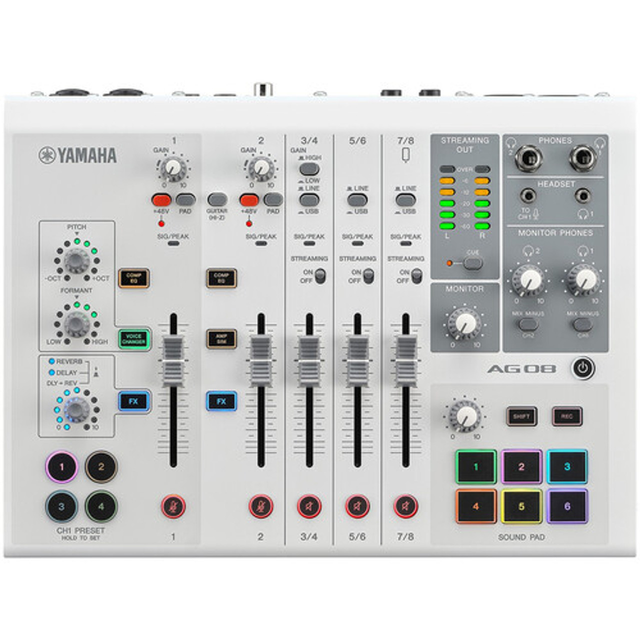 Yamaha AG08 All-In-One Streaming Mixer (White)