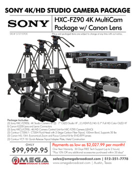 Sony HXC-FZ90 4K Camera System Multicam w/ Canon Lens Package 