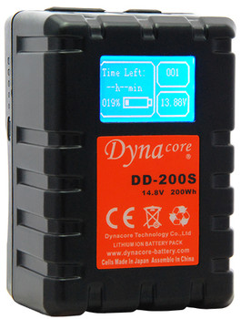 USED Dynacore DD-200S V-Mount Li-ion Battery, (14.8V, 200Wh) with LED Screen Display