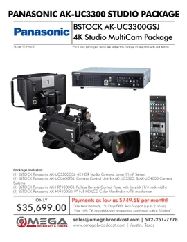 Panasonic BSTOCK AK-UC3300GSJ 4K Studio MultiCam Package