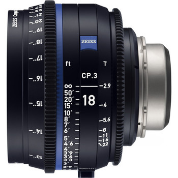 Zeiss 2186-840 CP.3 18mm T2.9 Compact Prime Lens (Canon EF Mount, Feet)