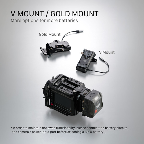 Tilta Foldable Battery Plate for Blackmagic PYXIS 6K/12K - Gold Mount