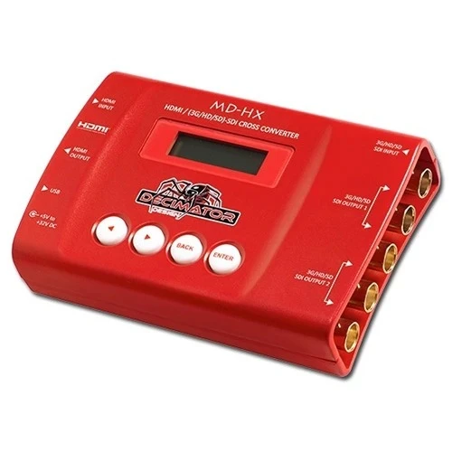 Decimator MD-HX Miniature HDMI/SDI Cross Converter with Scaling & Frame Rate Conversion Decimator MD-HX Miniature HDMI/SDI Cross Converter with Scaling & Frame Rate Conversion