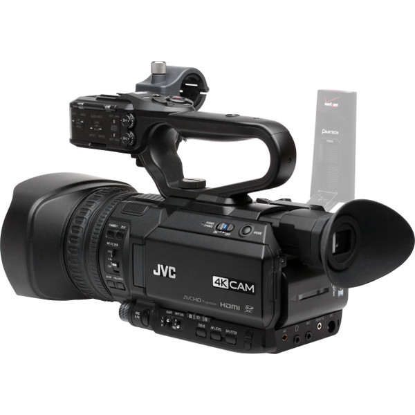 JVC UHD 4K Streaming Camcorder with Built-in Lower-Thirds Graphics (GY-HM250U)