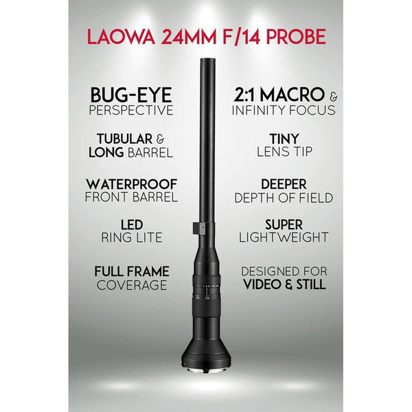 Venus Optics VE2414PL Laowa 24mm f/14 Probe Lens for ARRI PL (Cine-Mod Version)