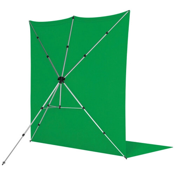 Westcott X-Drop Pro Fabric Backdrop Sweep Kit (Chroma-Key Green Screen, 8 x 13’)