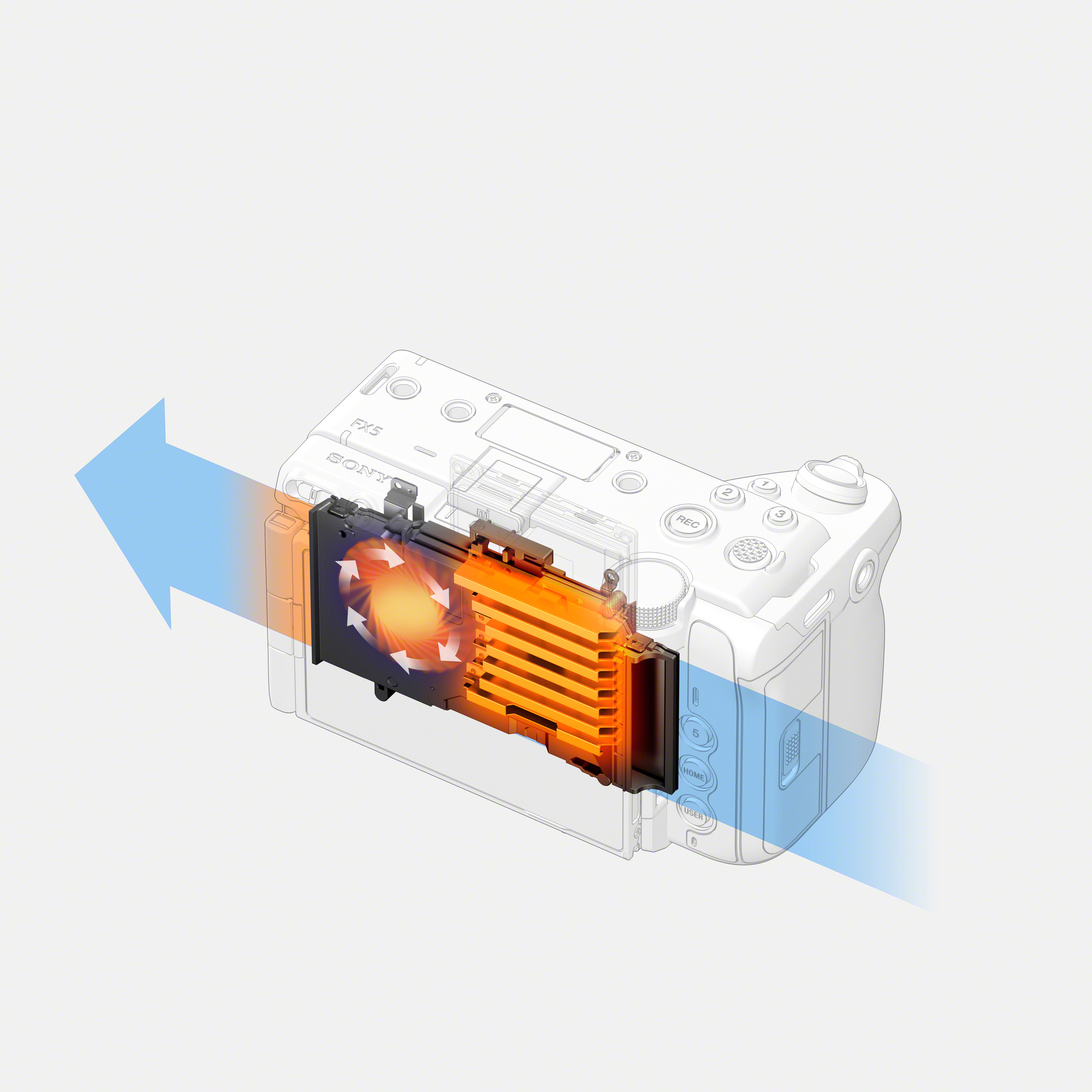 Sony FX5 high-efficiency cooling system
