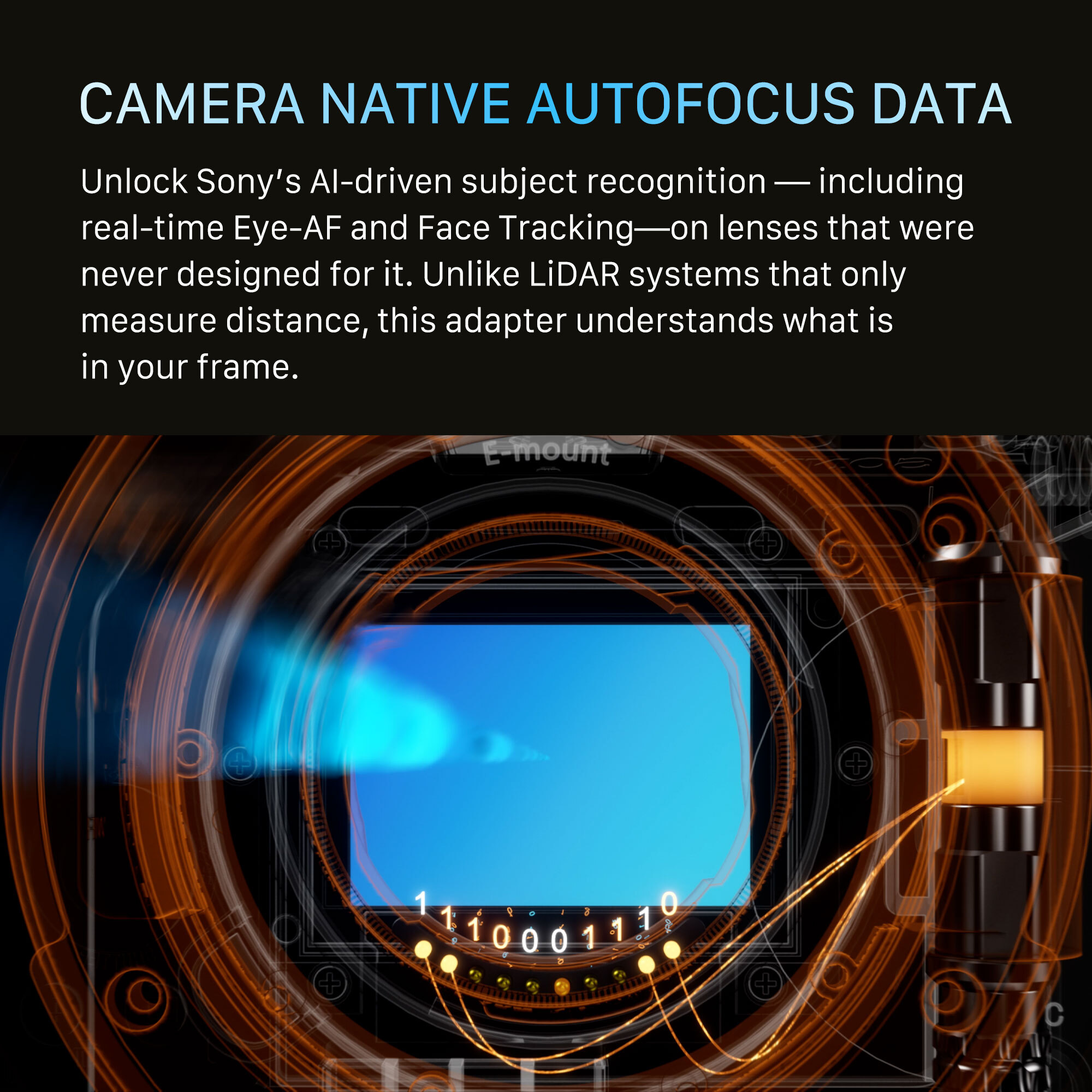 Camera native autofocus data